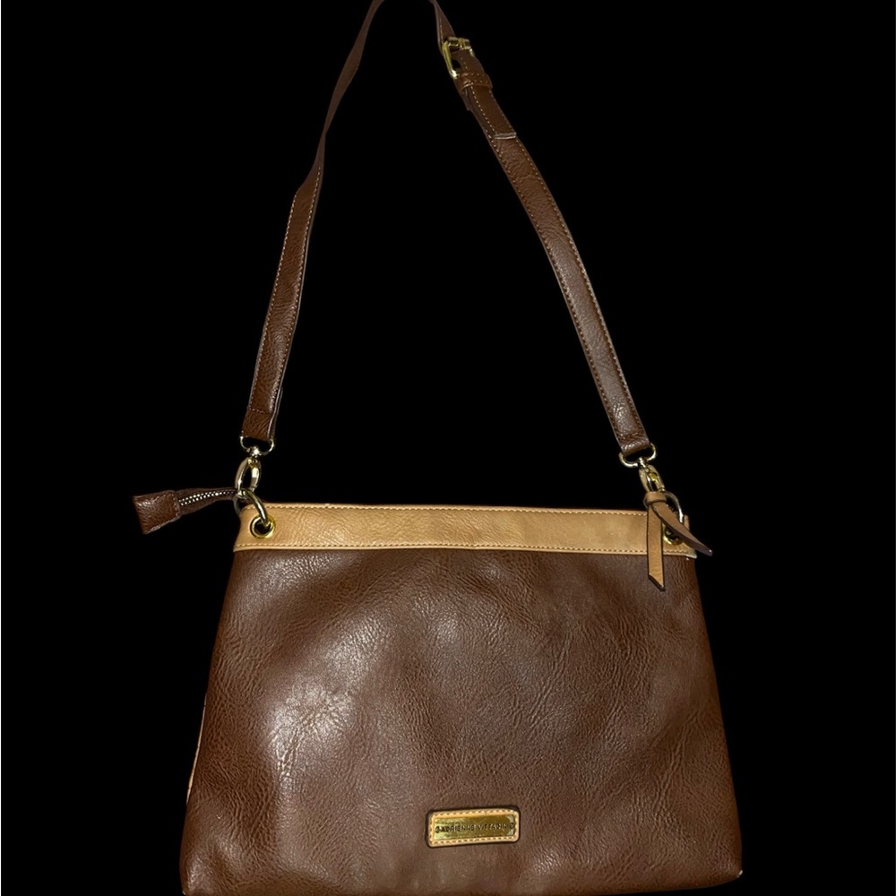 Adrienne Vittadini Brown and Tan Shoulder Bag